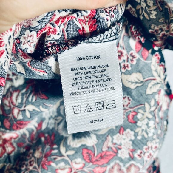 Foxcroft Shirt Womens 16 Pink Cotton Non-Wrinkle Button Up Blouse - Picture 6 of 12